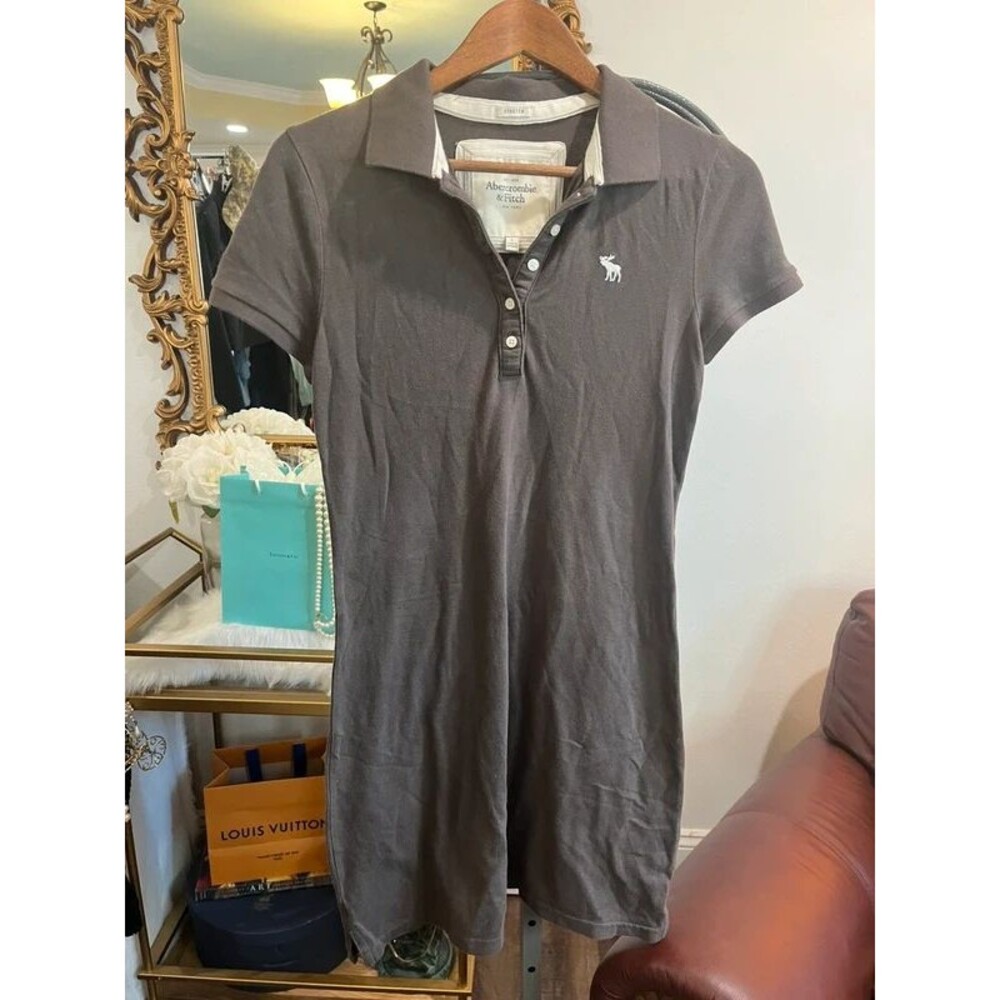 Abercrombie & Fitch Charcoal Polo Shirt Dress Size Large